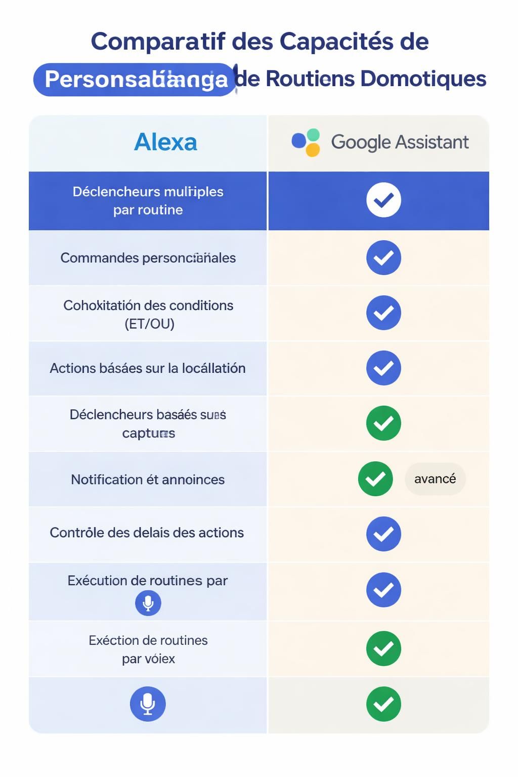 découvrez notre comparaison complète entre alexa et google assistant pour choisir le meilleur assistant vocal domotique adapté à vos besoins en 2026.