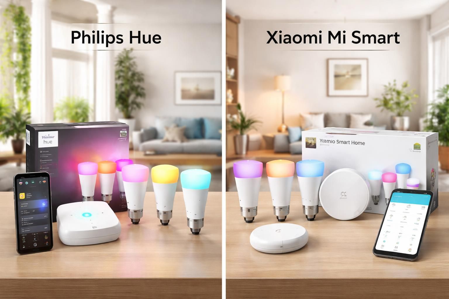 découvrez quel kit démarrage domotique choisir en 2026 entre philips hue et xiaomi mi smart. comparez fonctionnalités, compatibilités et prix pour une maison connectée optimale.