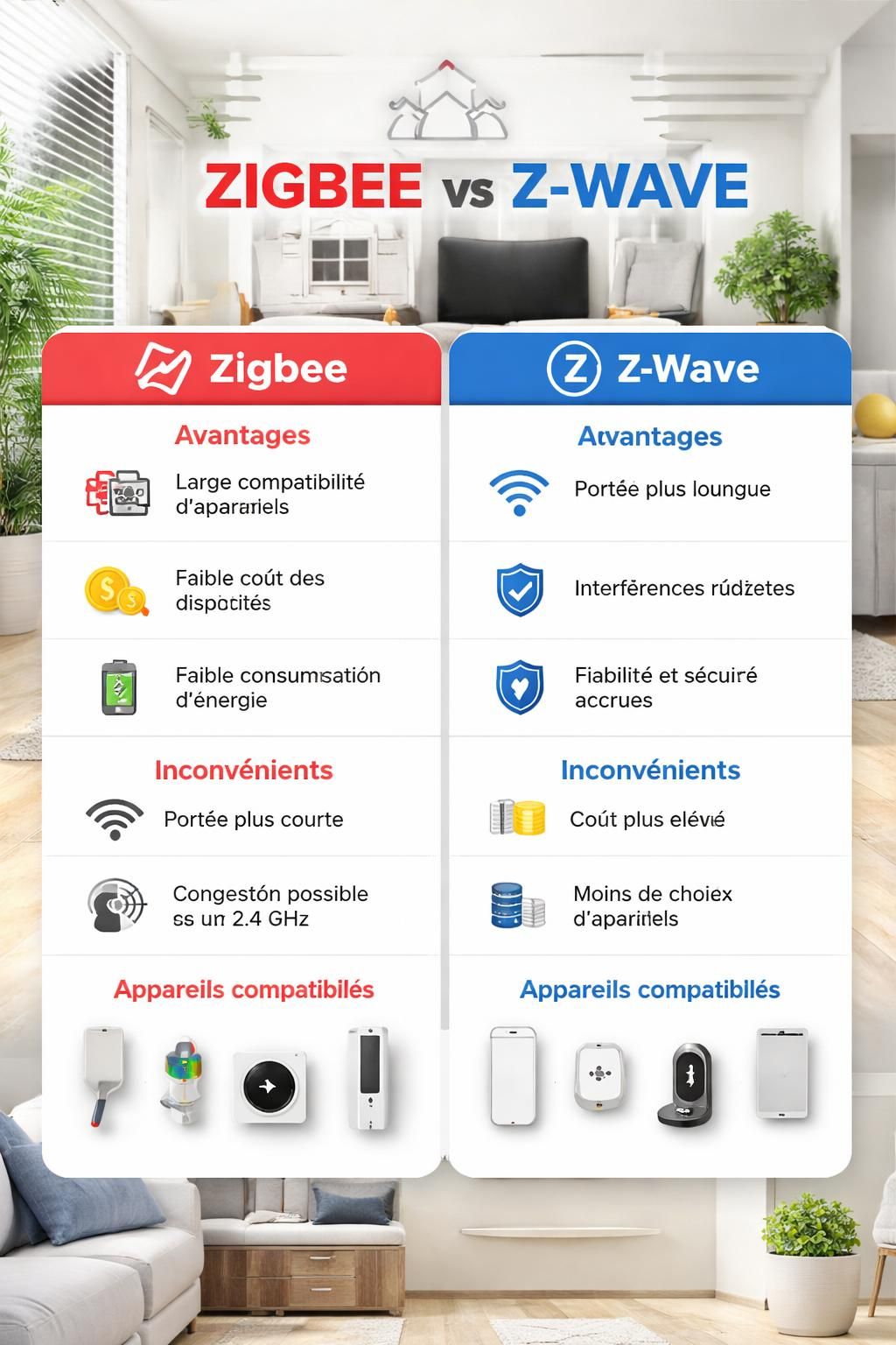 découvrez les différences entre zigbee et z-wave et choisissez le meilleur protocole domotique pour votre maison intelligente en 2026. analyse complète et conseils d'experts inclus.