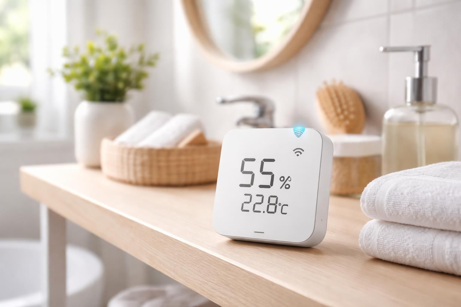 découvrez comment choisir le capteur d'humidité connecté idéal pour votre salle de bain afin de contrôler efficacement l'humidité et prévenir les problèmes de moisissure.
