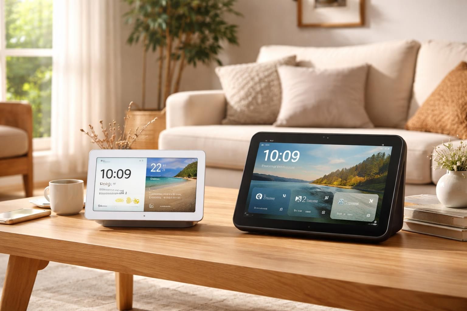 comparez le google nest hub et l'amazon echo show en 2026 pour choisir l'enceinte connectée avec écran qui correspond le mieux à vos besoins et à votre maison intelligente.