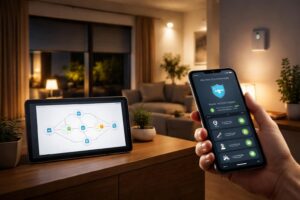 découvrez comment un scénario domotique nocturne peut renforcer automatiquement la sécurité de votre maison, assurant tranquillité et protection pendant la nuit.