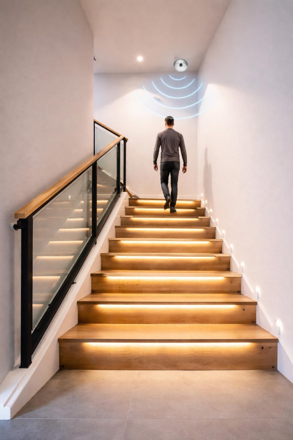 découvrez comment automatiser l'éclairage de votre escalier grâce à un détecteur de mouvement pour plus de sécurité et d'efficacité énergétique.
