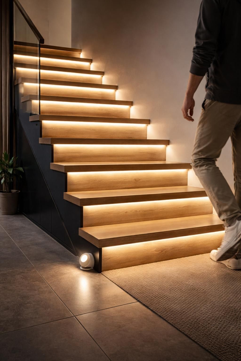 découvrez comment automatiser l'éclairage de votre escalier grâce à un détecteur de mouvement pour plus de sécurité et de confort.